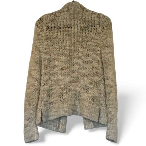 Peruvian Connection Cotton Ivory Multi Confetti Flecks Knit Open Cardigan Size L - Picture 4 of 11